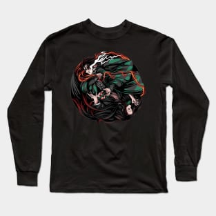 tanjiro nezuko fight form Long Sleeve T-Shirt